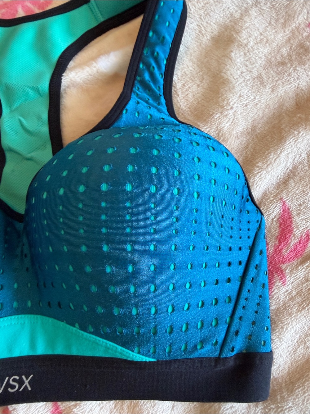 ✨ Victoria’s Secret Sport VSX Teal Aqua Sports Bra Workout Athletic 32C ✨ - Picture 6 of 14